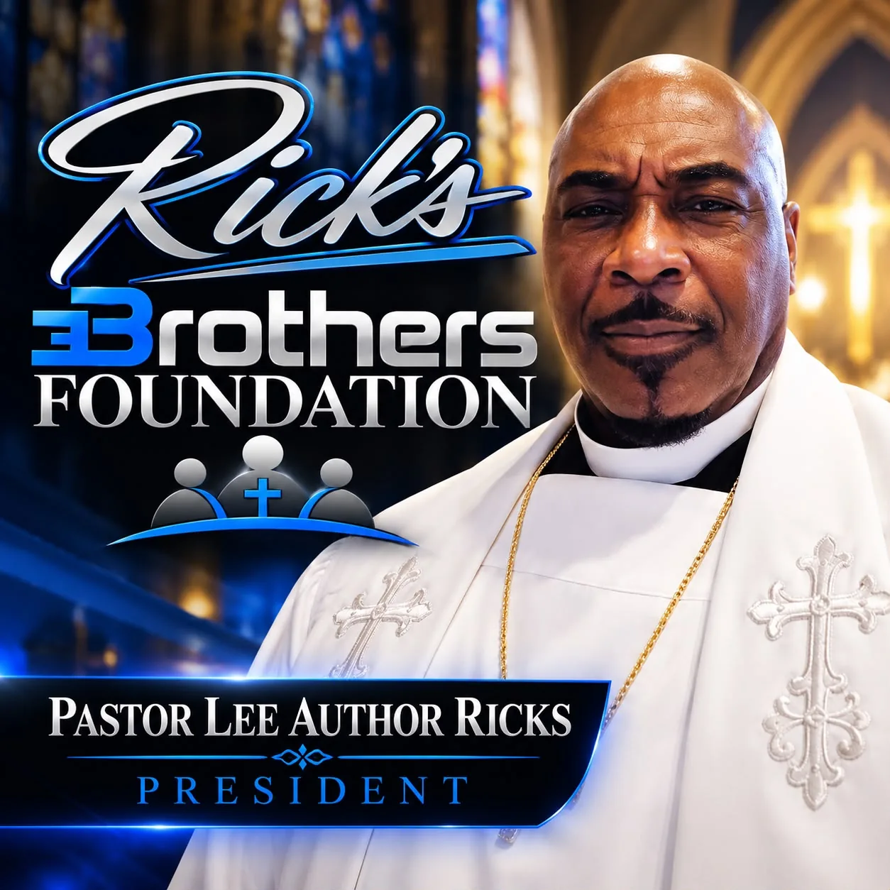Pastor Lee Author Ricks — official Foundation portrait artwork
